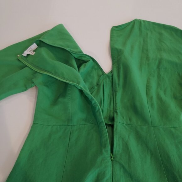 TOME Collective Linen Blend Green Midi Dress Size 8 - Picture 2 of 12